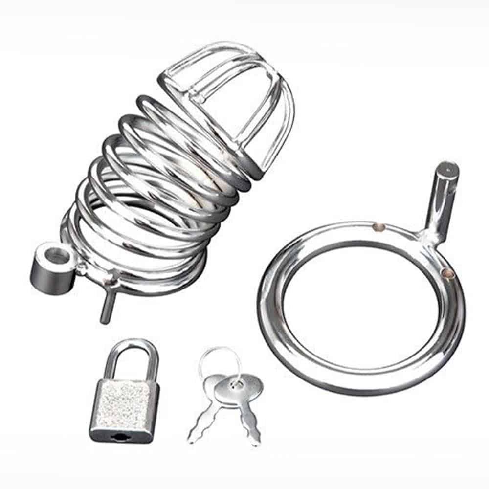 Deluxe Chastity Cage Silver Deluxe Chastity Cage Silver