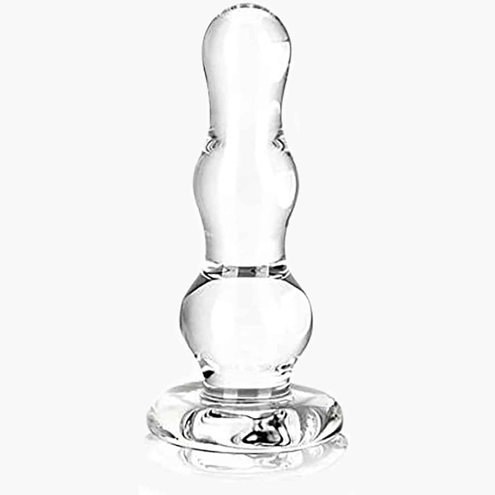 Glass Butt Plug Clear 4in