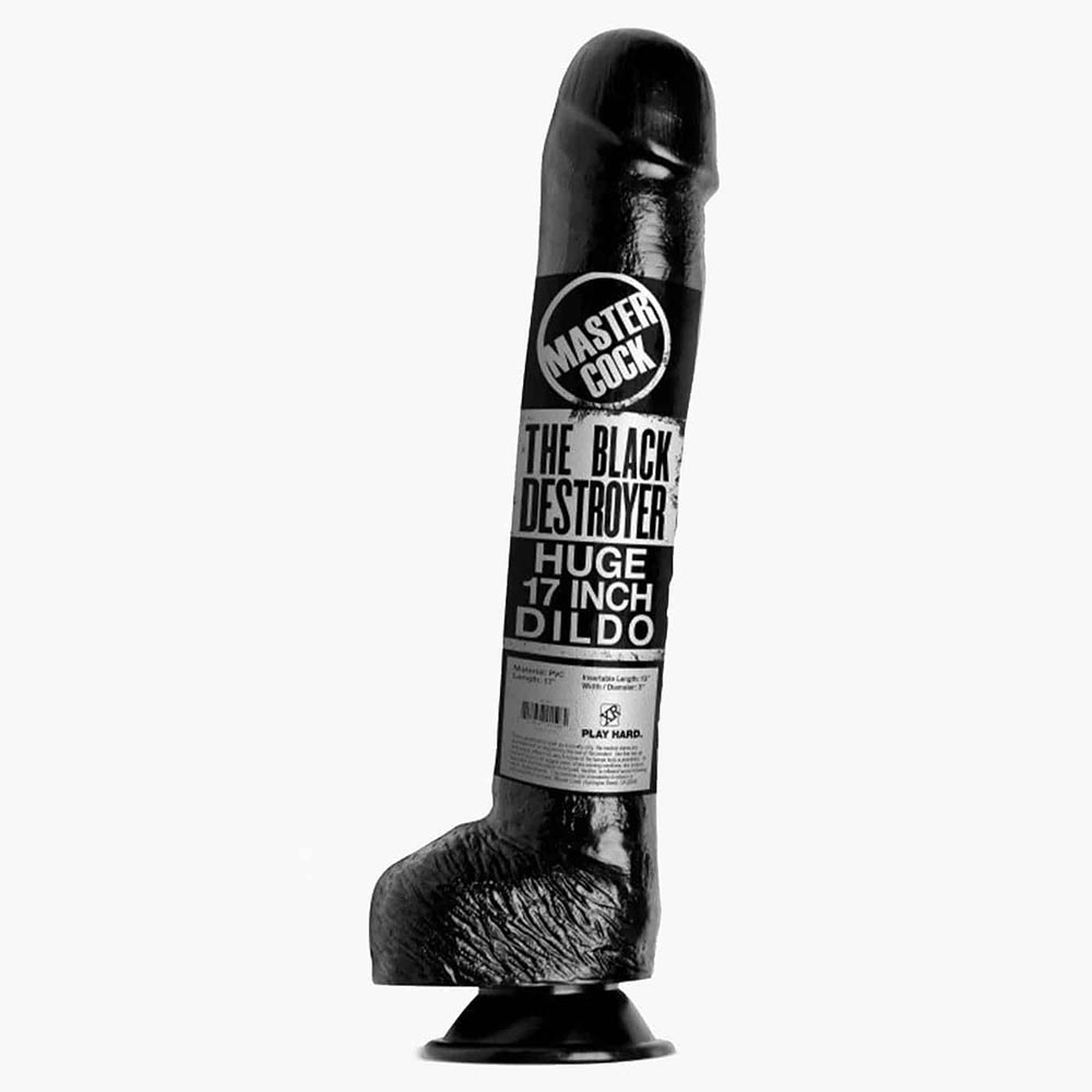 The Black Destroyer Huge 16.5in Dildo