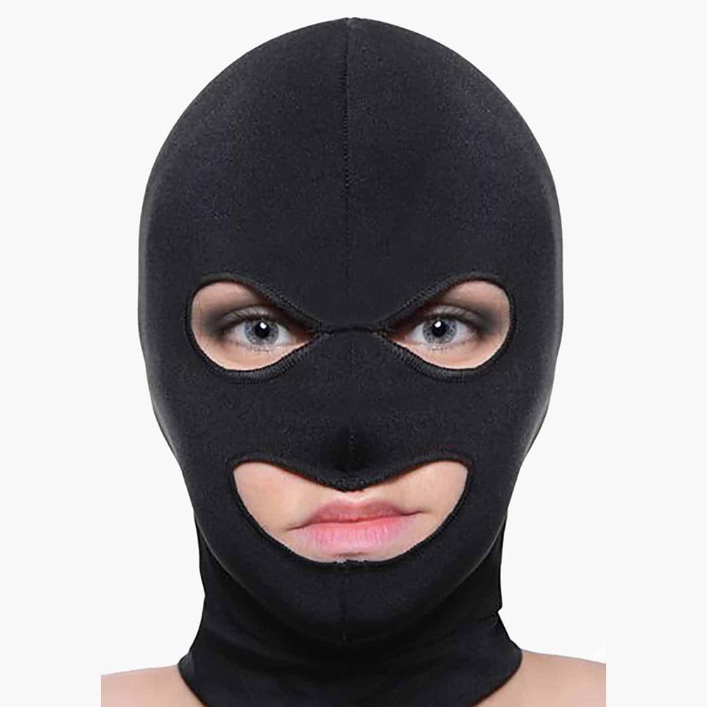 Spandex Hood With Eye And Mouth Holes Spandex Hood With Eye And Mouth Holes