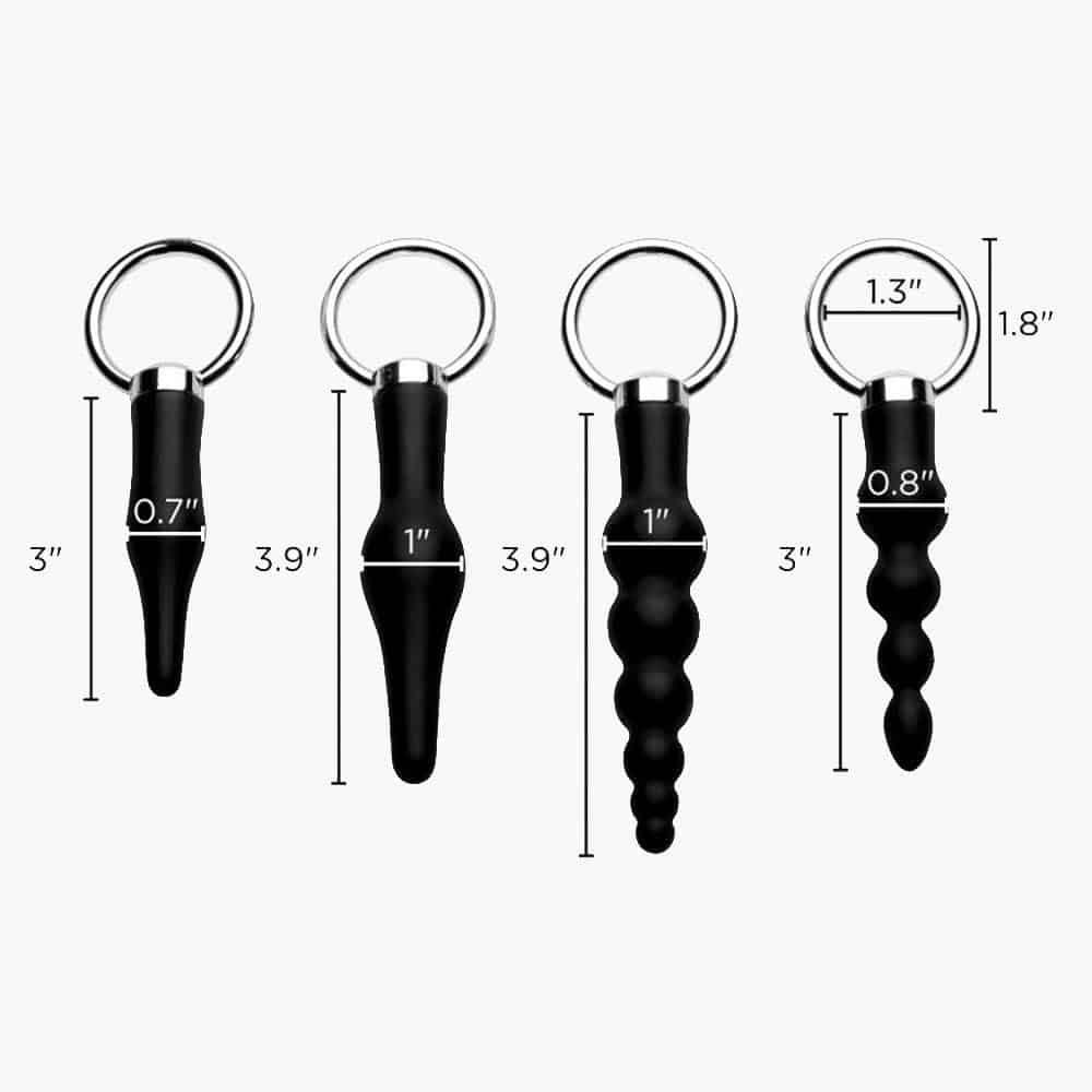 4 Piece Anal Rimmer Ringed Silicone Kit 4 Piece Anal Rimmer Ringed Silicone Kit