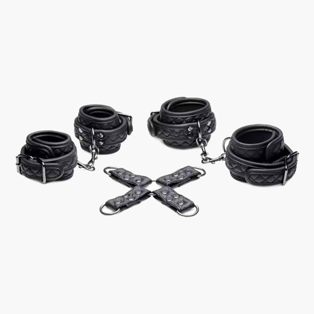 Concede Wrist & Ankle Restraint Set with Hog-Tie Adaptor Concede Wrist & Ankle Restraint Set with Hog-Tie Adaptor