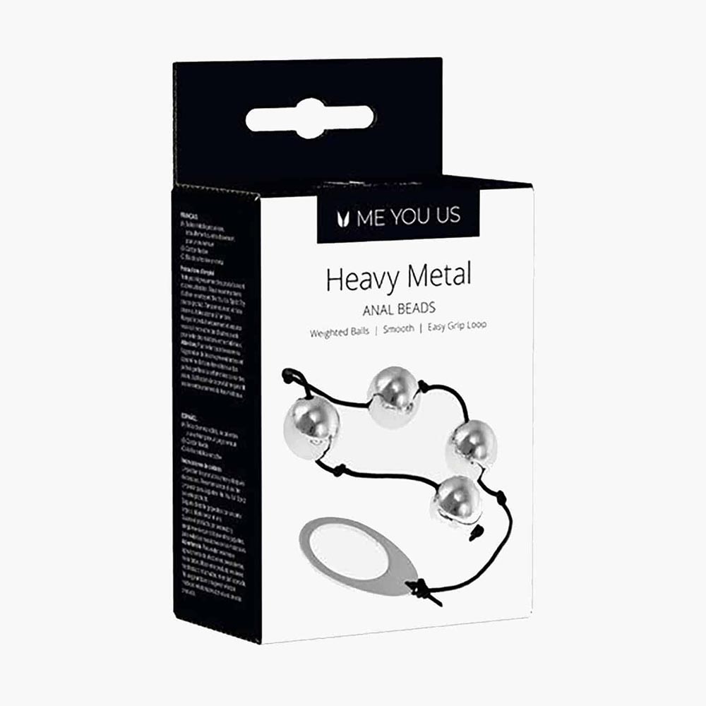 Heavy Metal Anal Beads Silver