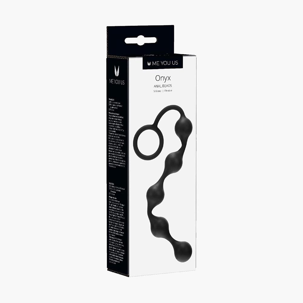 Onyx Silicone Anal Beads Black