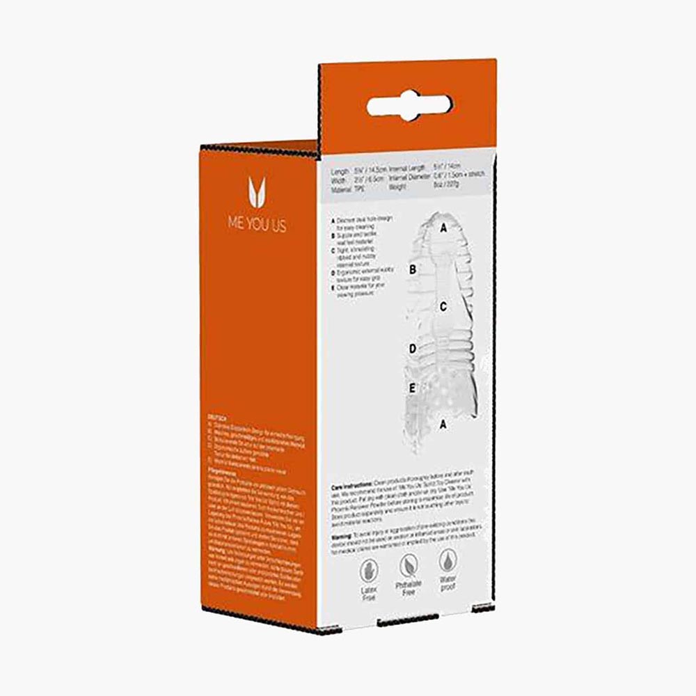 Glacier Dual End Stroker Male Masturbator Transparent O Glacier Dual End Stroker Male Masturbator Transparent O