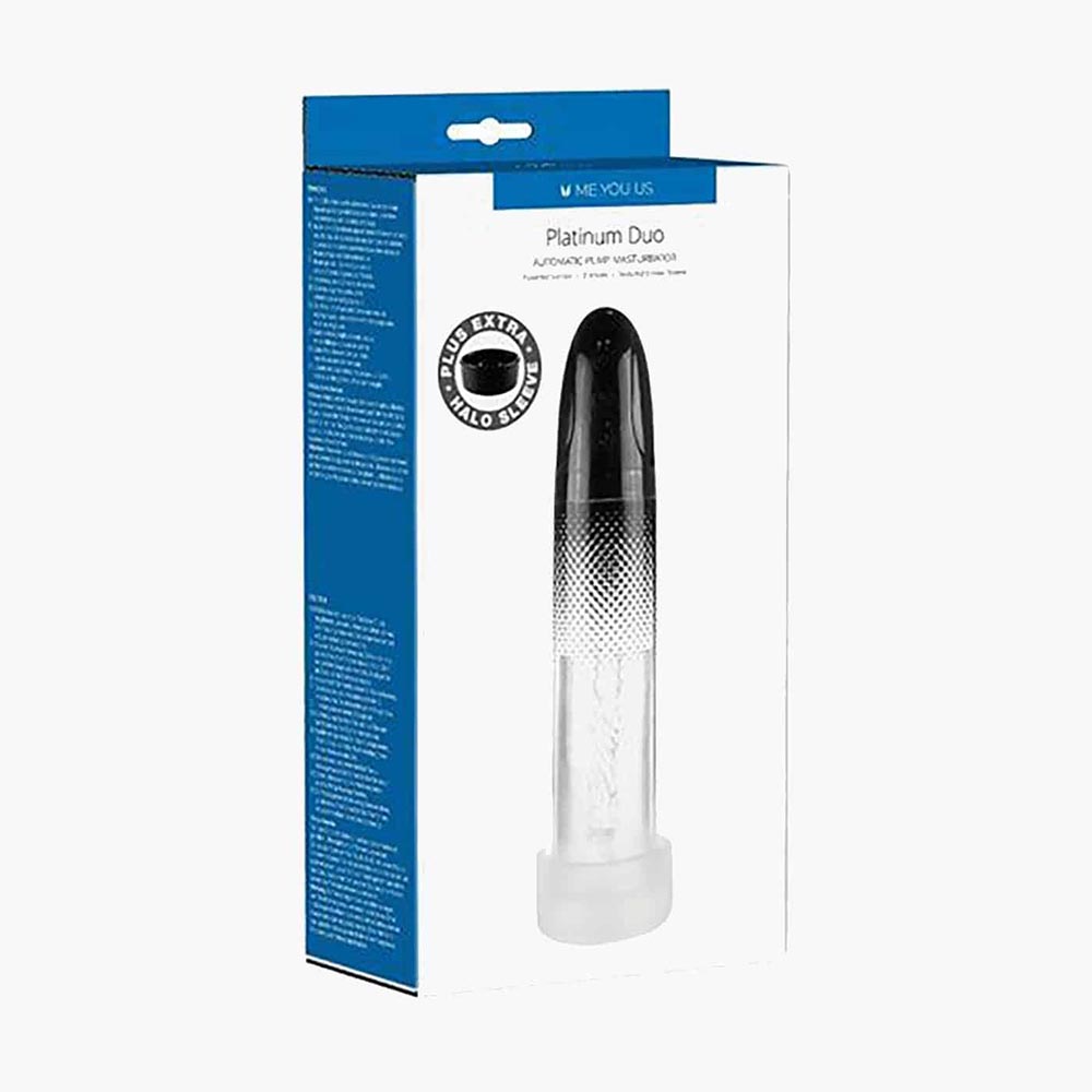 Platinum Duo Automatic Pump Masturbator Clear/Black