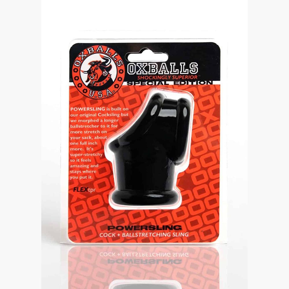 Powerballs Cocksling and Ballstretcher – Black