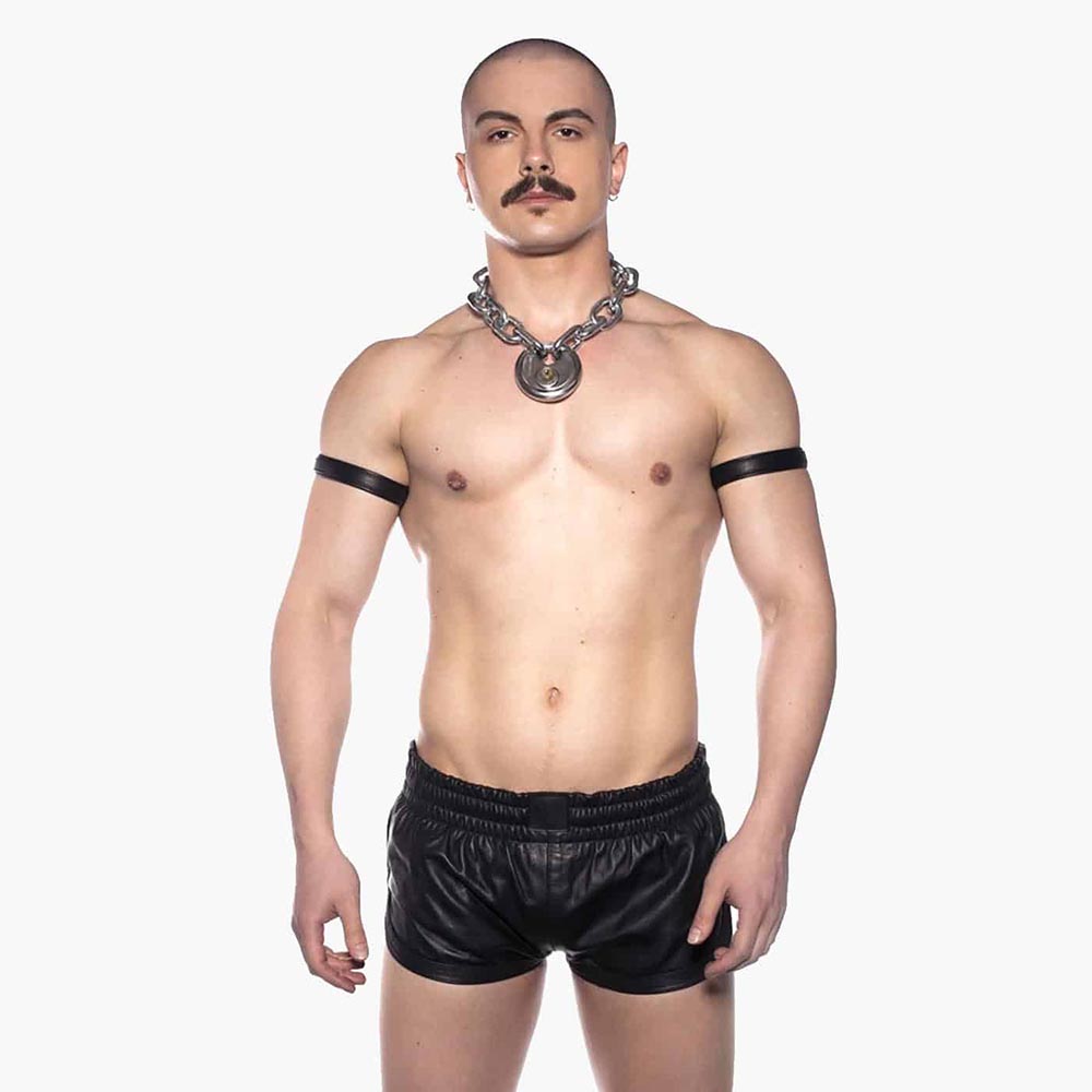 Leather Sports Shorts Black Leather Sports Shorts Black