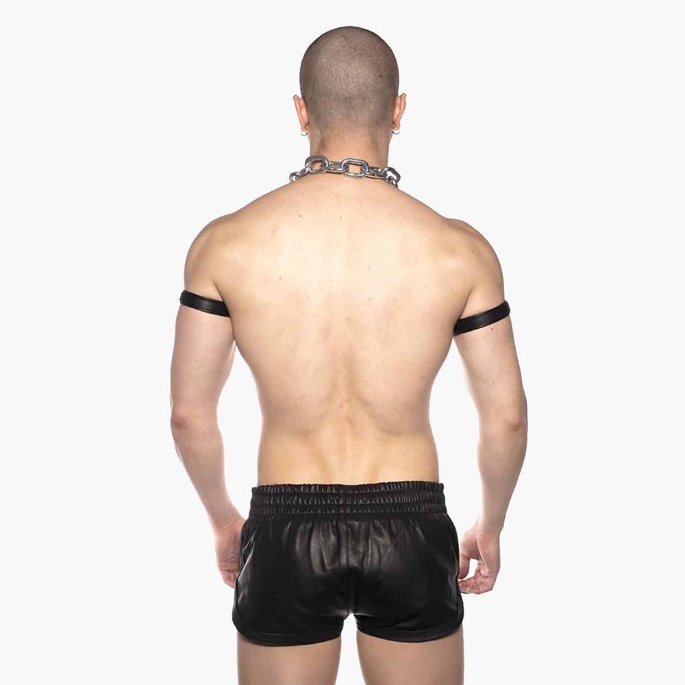Leather Sports Shorts Black Leather Sports Shorts Black