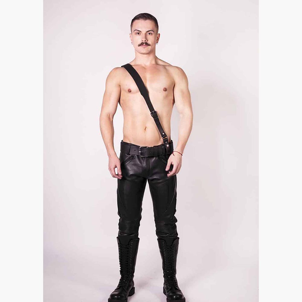 Sam Browne Black Leather Belt Sam Browne Black Leather Belt