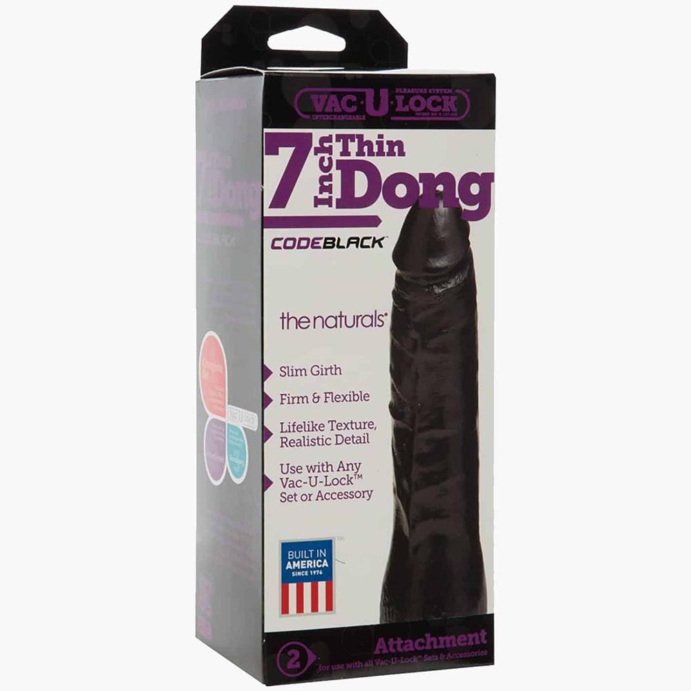 Vac-U-Lock Codeblack Thin Dong Black Vac-U-Lock Codeblack Thin Dong Black