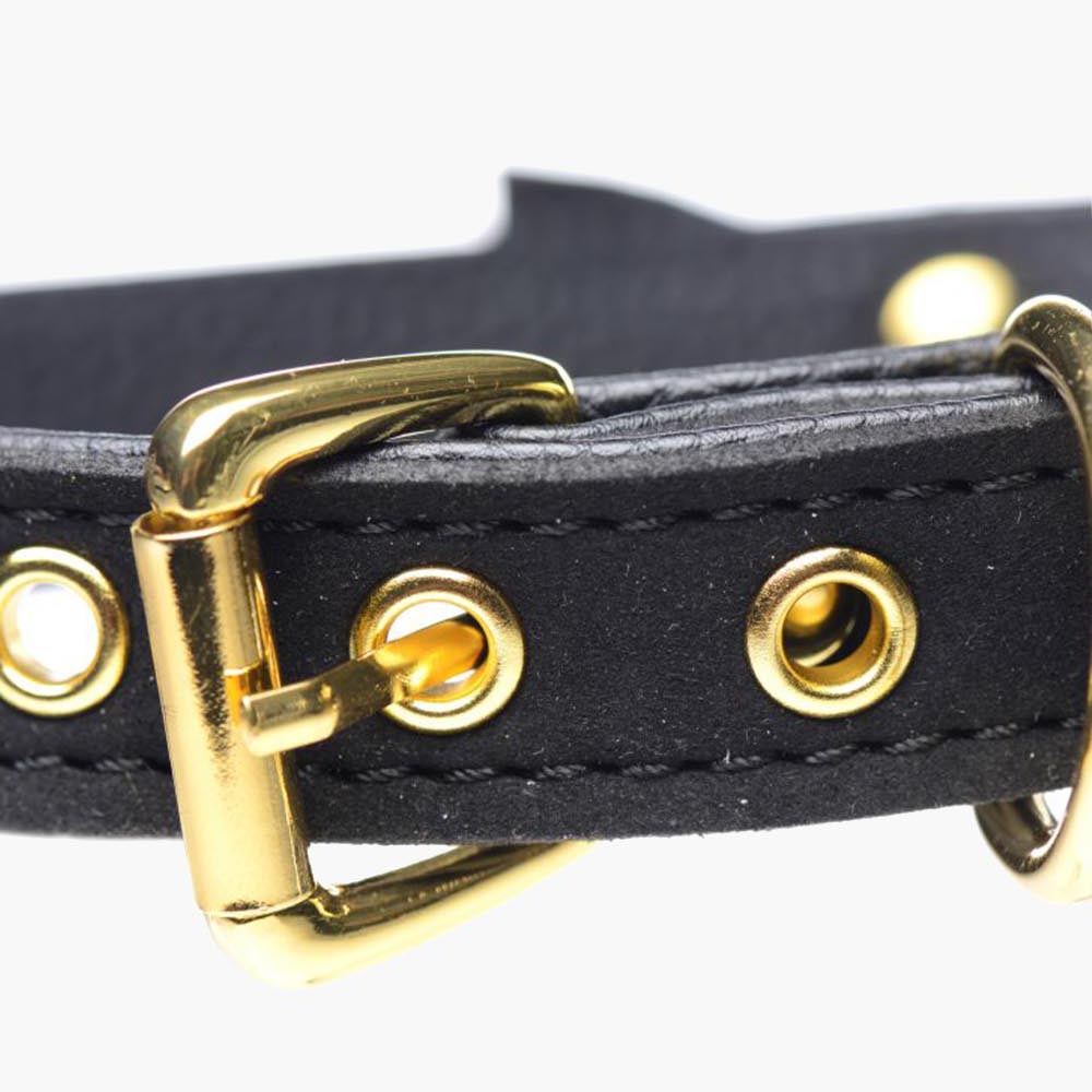 Golden Kitty Cat Bell Collar – Black/Gold