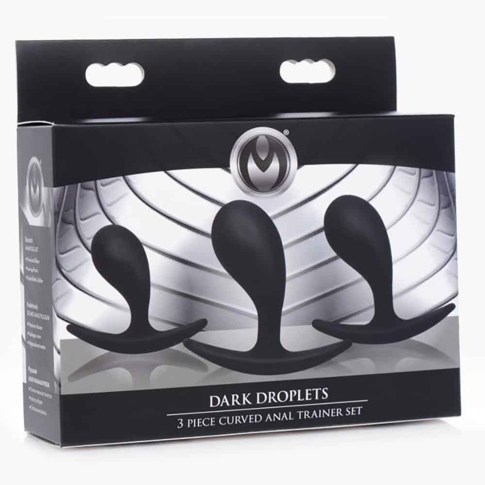 Dark Droplets 3 Piece Curved Anal Trainer Set