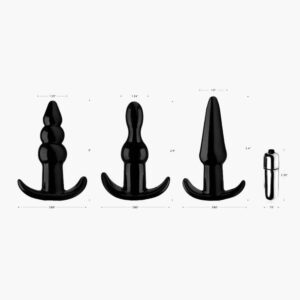 Thrill Trio Anal Plug Set with Bullet Vibrator