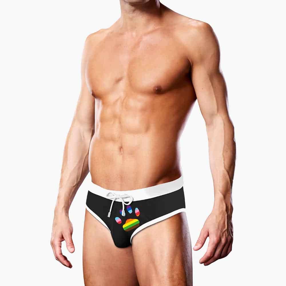 Swim Brief Oversized Paw Black
