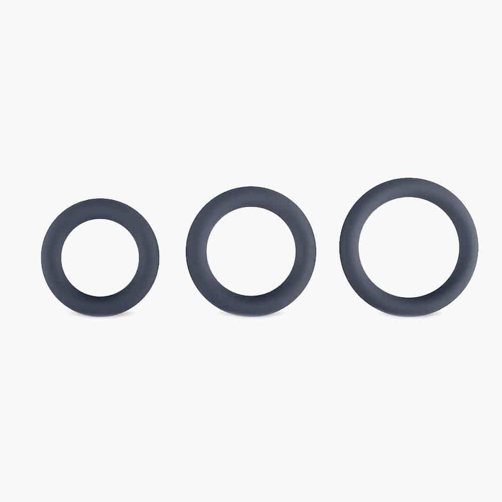 3-Piece Cock Ring Set Grey