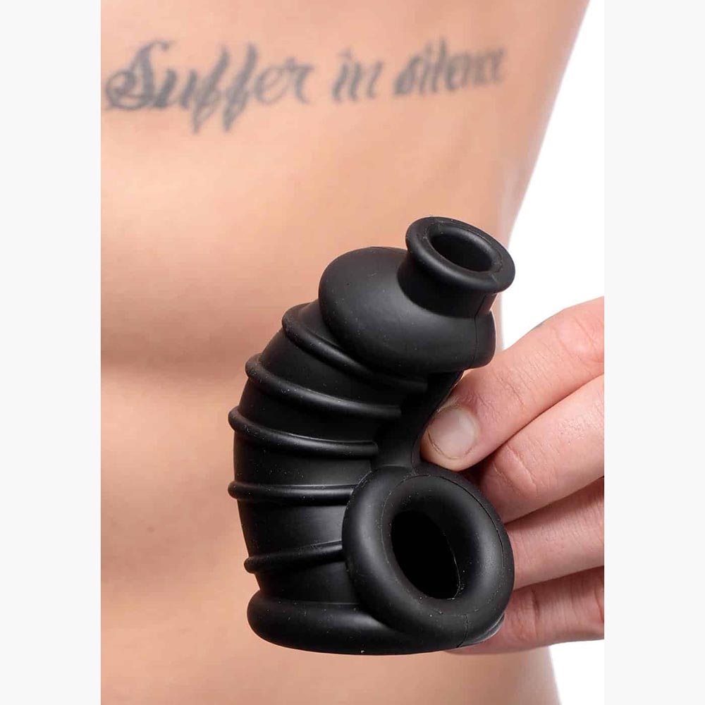 Dark Chamber Silicone Chastity Cage Dark Chamber Silicone Chastity Cage