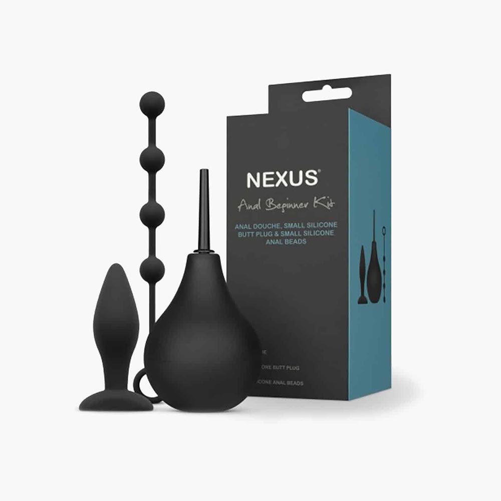Anal Beginner Kit – Butt Plug, Beads & Douche Set