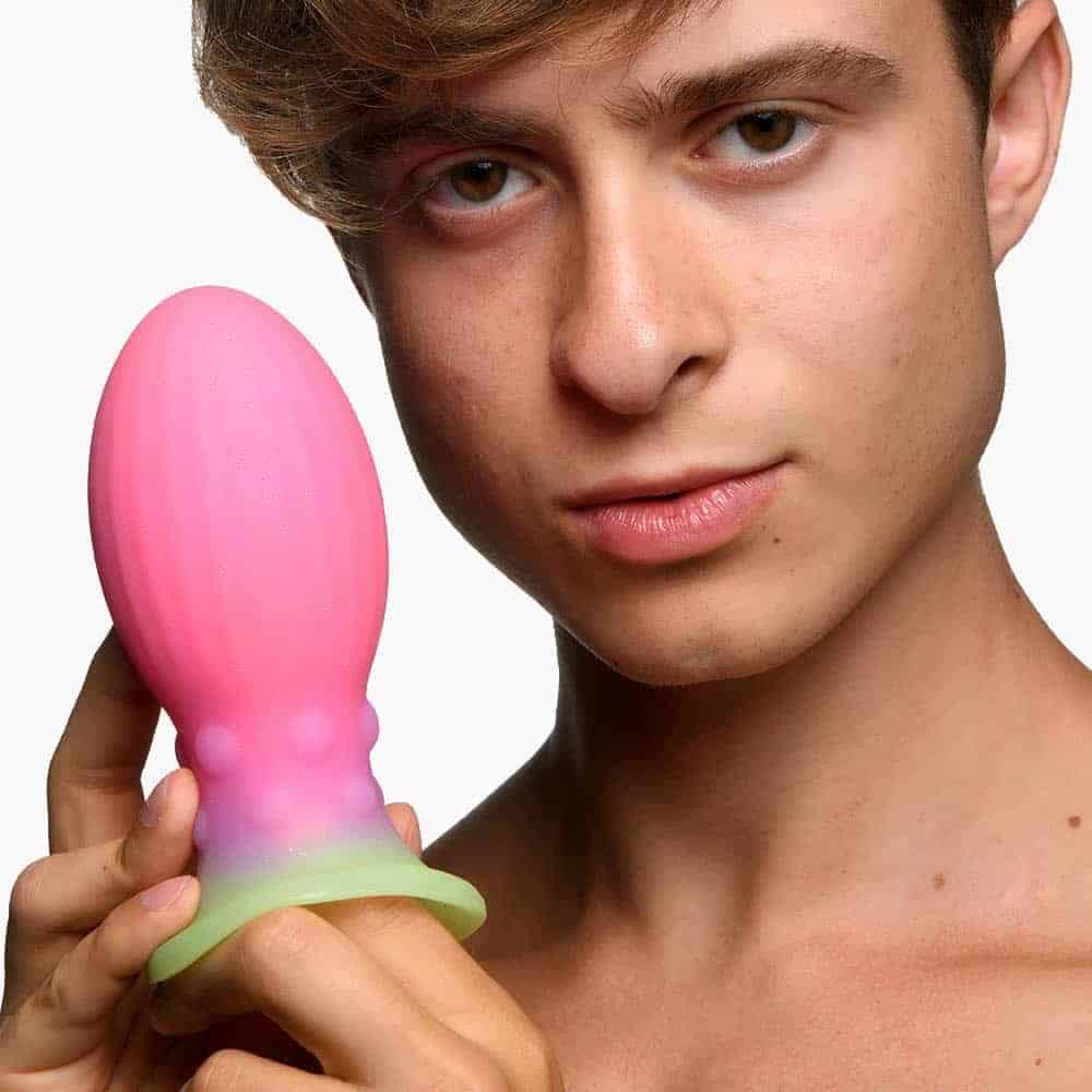 Xeno Egg Glow in the Dark Silicone Egg Pink 4.5in 6.1in Xeno Egg Glow in the Dark Silicone Egg Pink 4.5in 6.1in