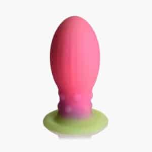 Xeno Egg Glow in the Dark Silicone Egg Pink 4.5in 6.1in