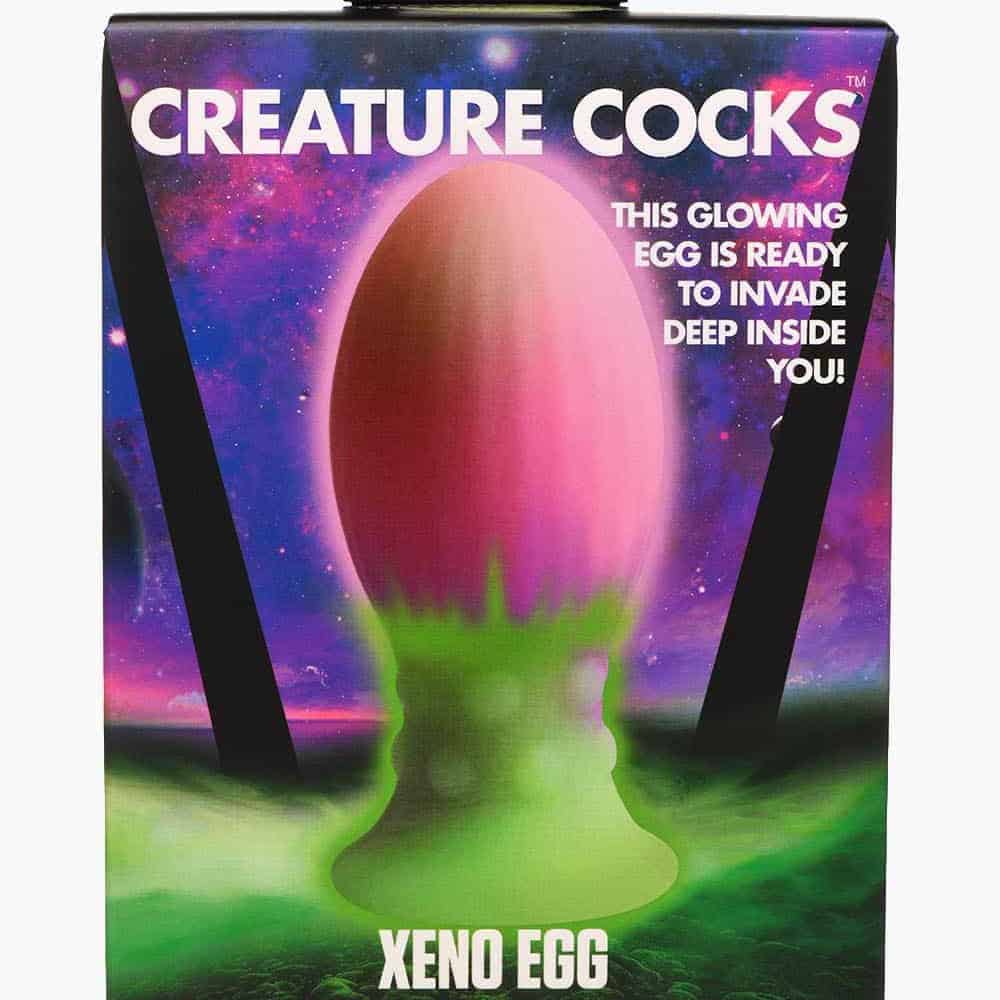 Xeno Egg Glow in the Dark Silicone Egg Pink 4.5in 6.1in Xeno Egg Glow in the Dark Silicone Egg Pink 4.5in 6.1in