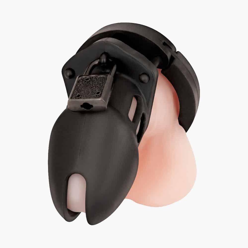 SILICONE CHASTITY COCK CAGE – BLACK