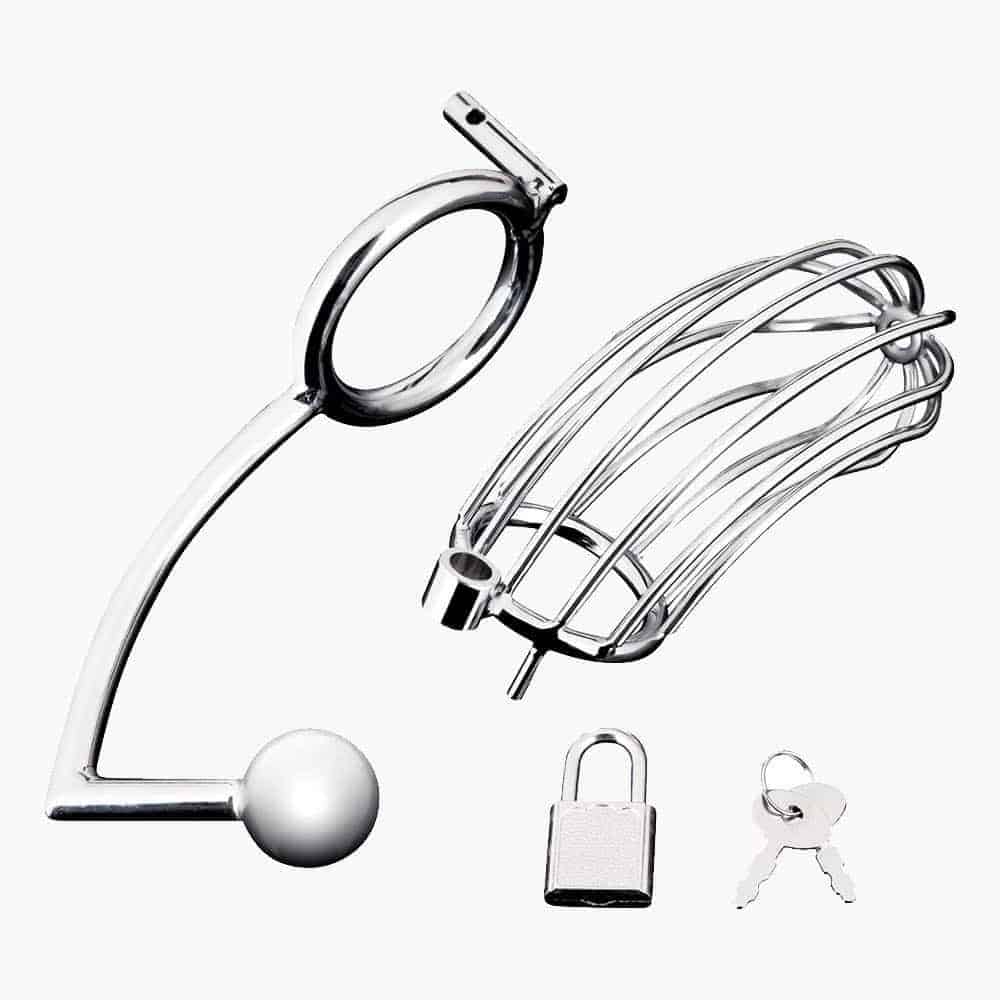 Cock Cage With Anal Stimulator Cock Cage With Anal Stimulator