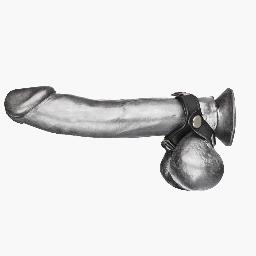 V Style Cock Ring with Ball Divider