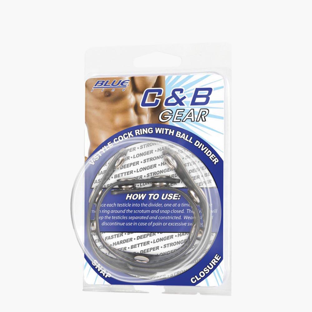 V Style Cock Ring with Ball Divider V Style Cock Ring with Ball Divider