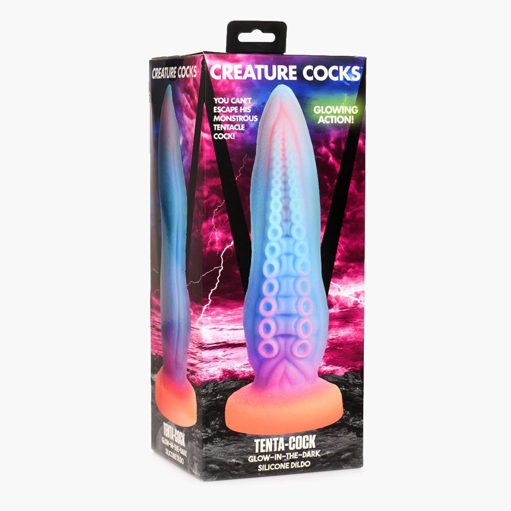 Tenta Cock Glow In The Dark Silicone Dildo Tenta Cock Glow In The Dark Silicone Dildo