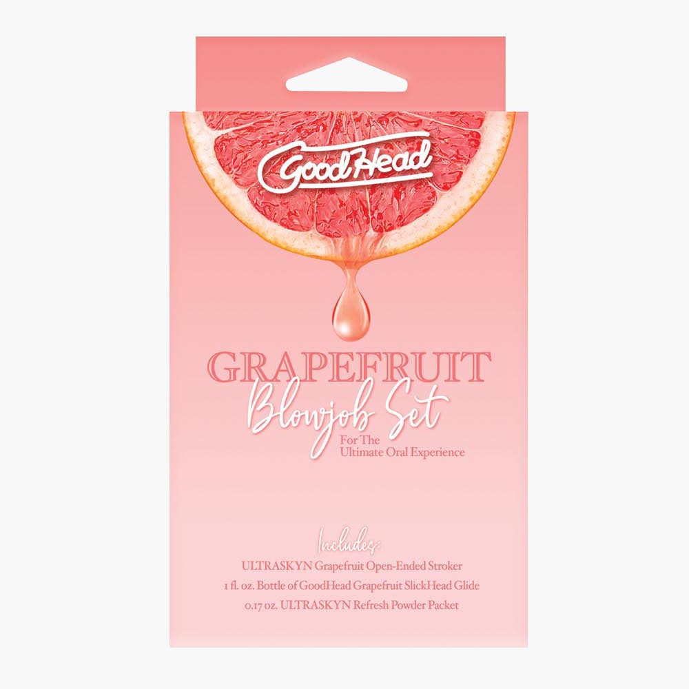Grapefruit Open Ended Stroker Blowjob Set Grapefruit Open Ended Stroker Blowjob Set