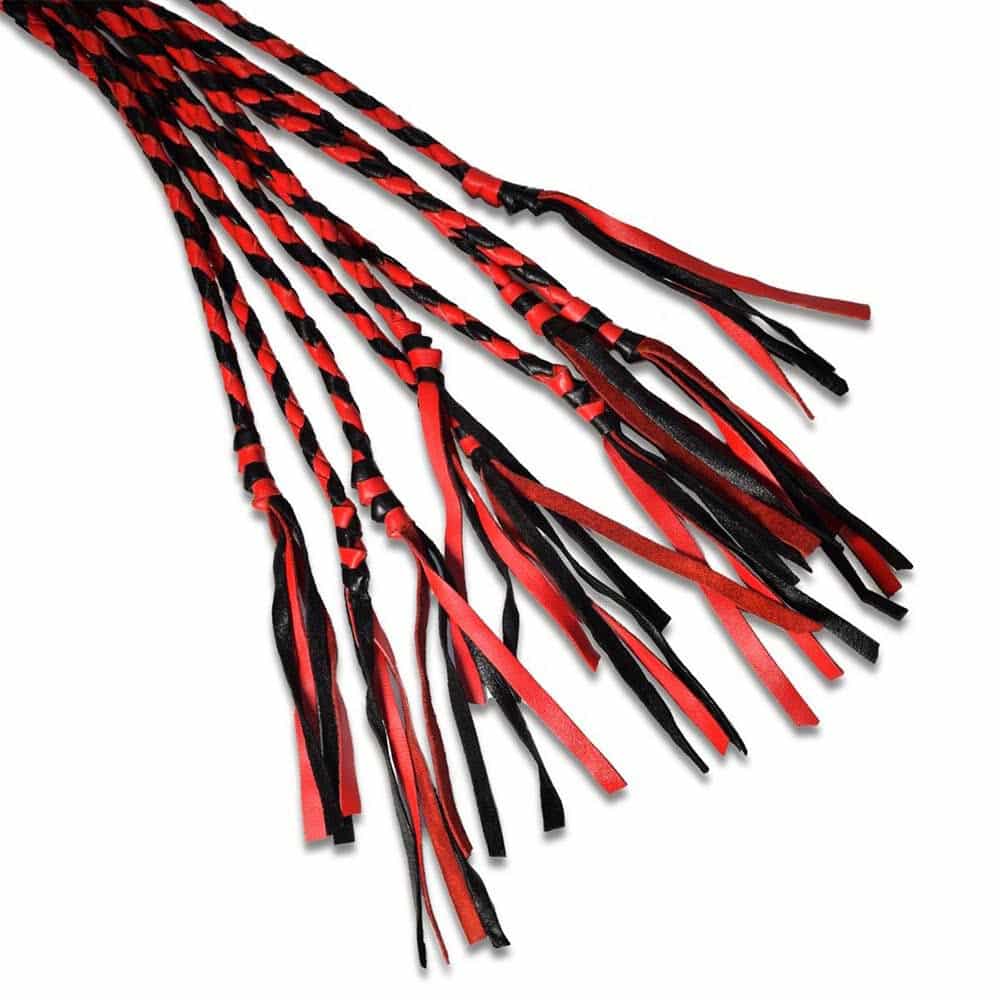 Long Handle Red and Black Flogger Long Handle Red and Black Flogger
