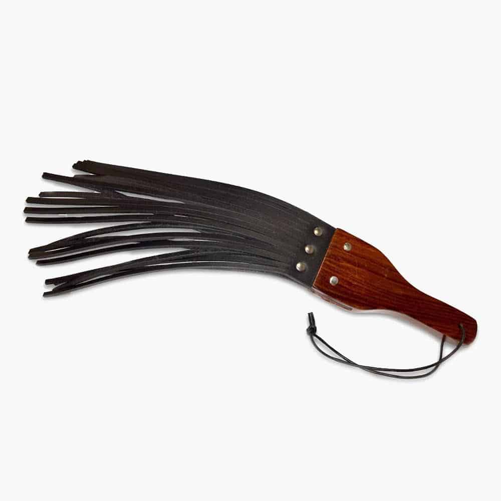 Leather and Wood Fringe Paddle Leather and Wood Fringe Paddle