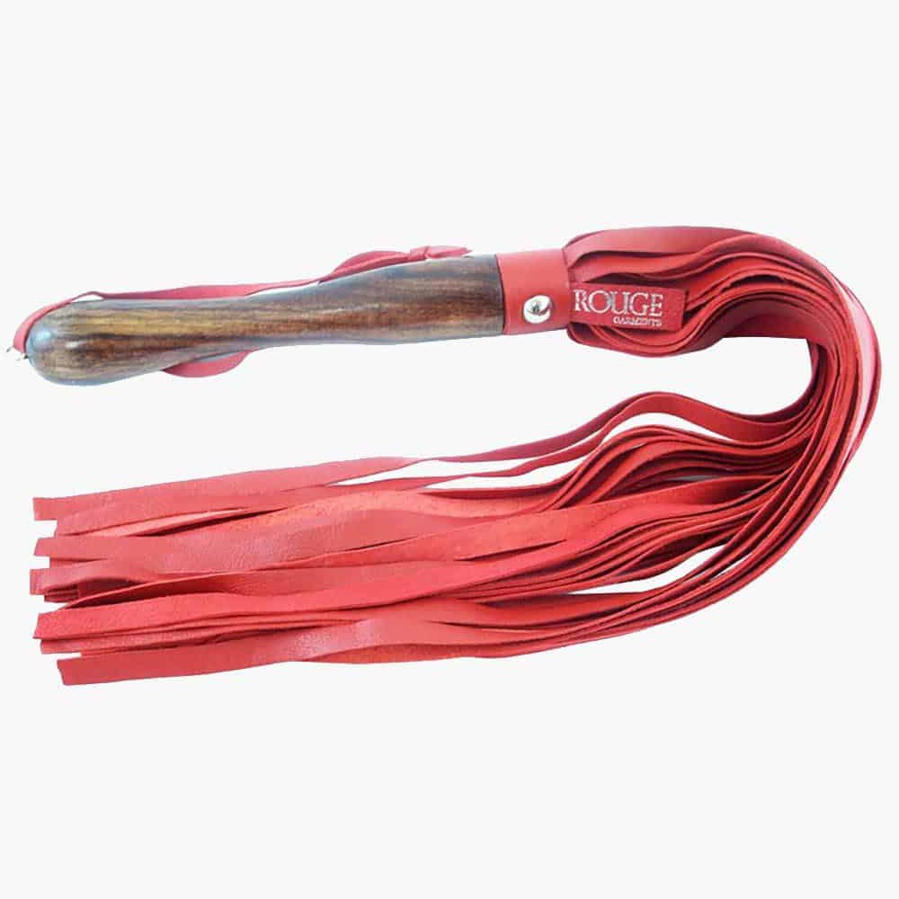 Wooden Handled Leather Flogger