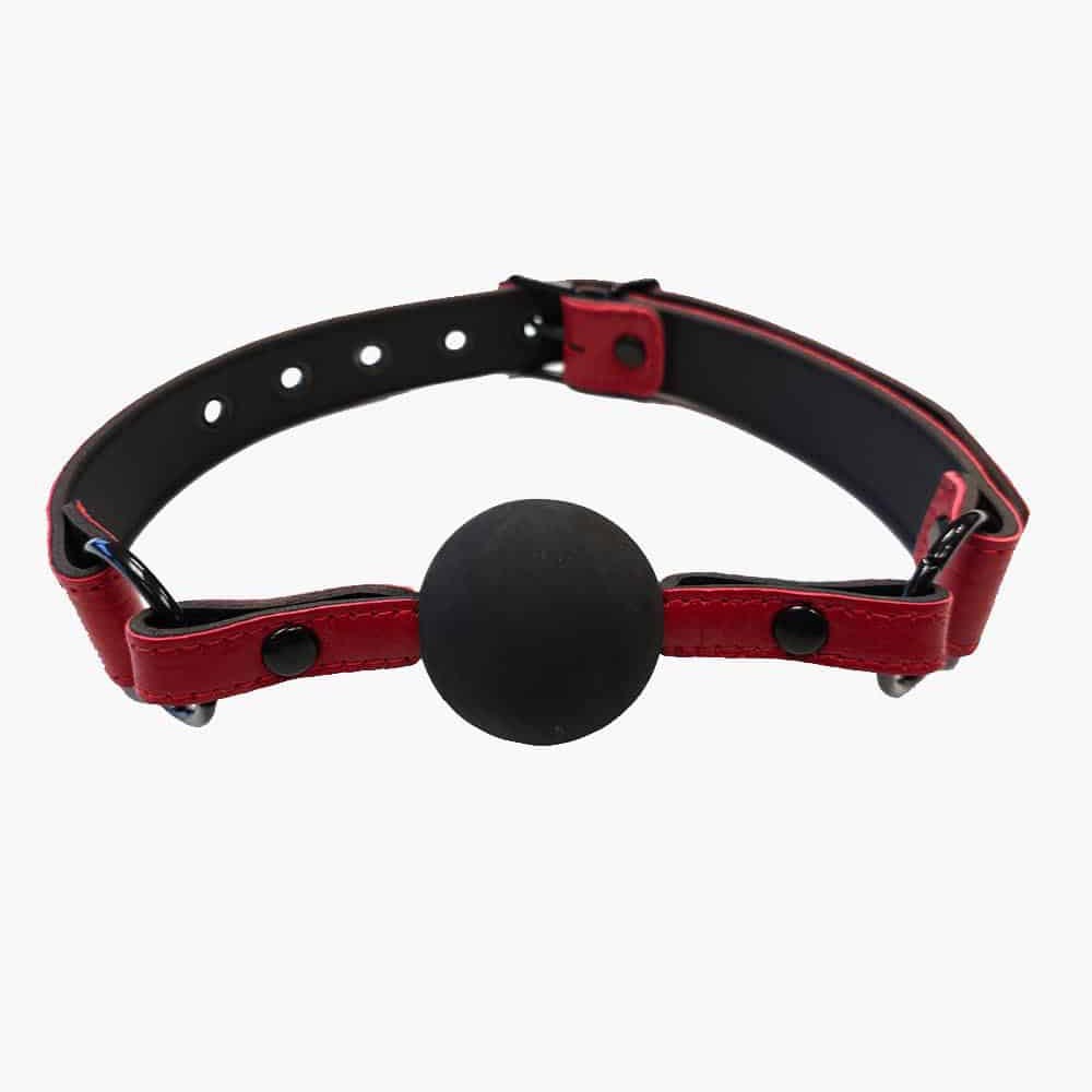 Leather Croc Print Ball Gag Leather Croc Print Ball Gag