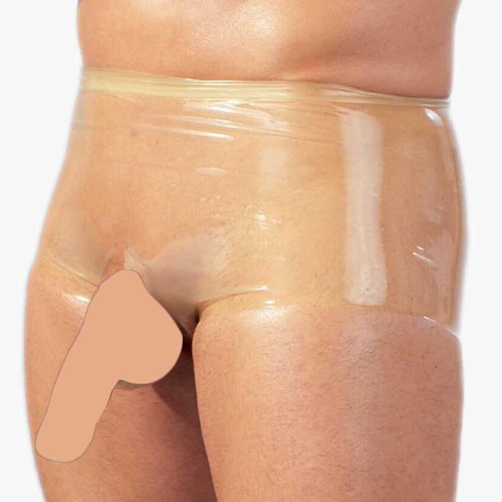 Latex Boxers With Penis Sleeve Clear