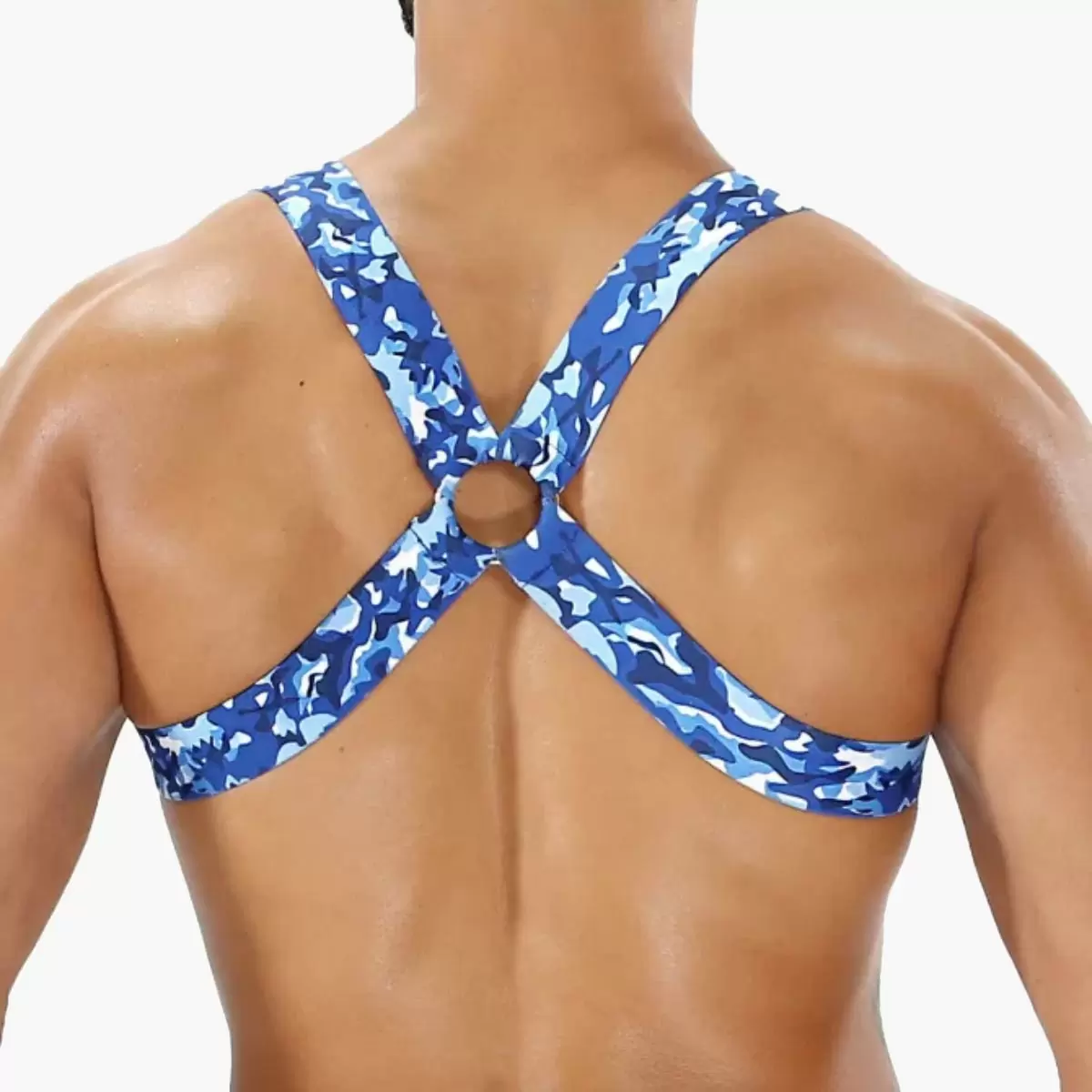 Fetish Elastic Harness Blue Camouflage Fetish Elastic Harness Blue Camouflage