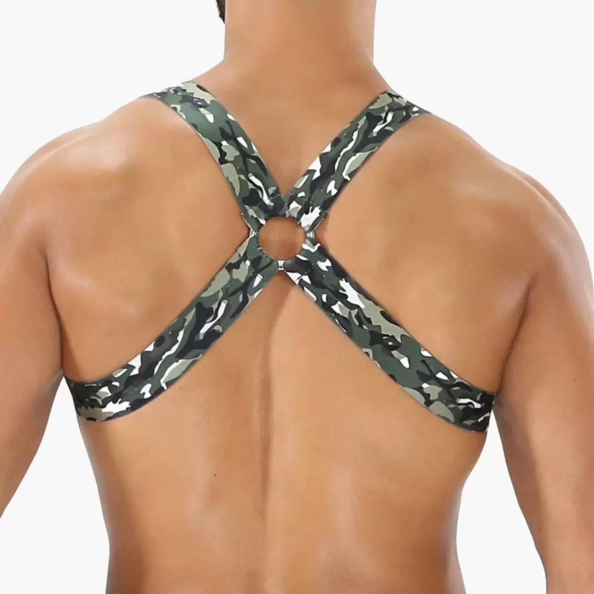 Fetish Elastic Harness Khaki Camouflage Fetish Elastic Harness Khaki Camouflage