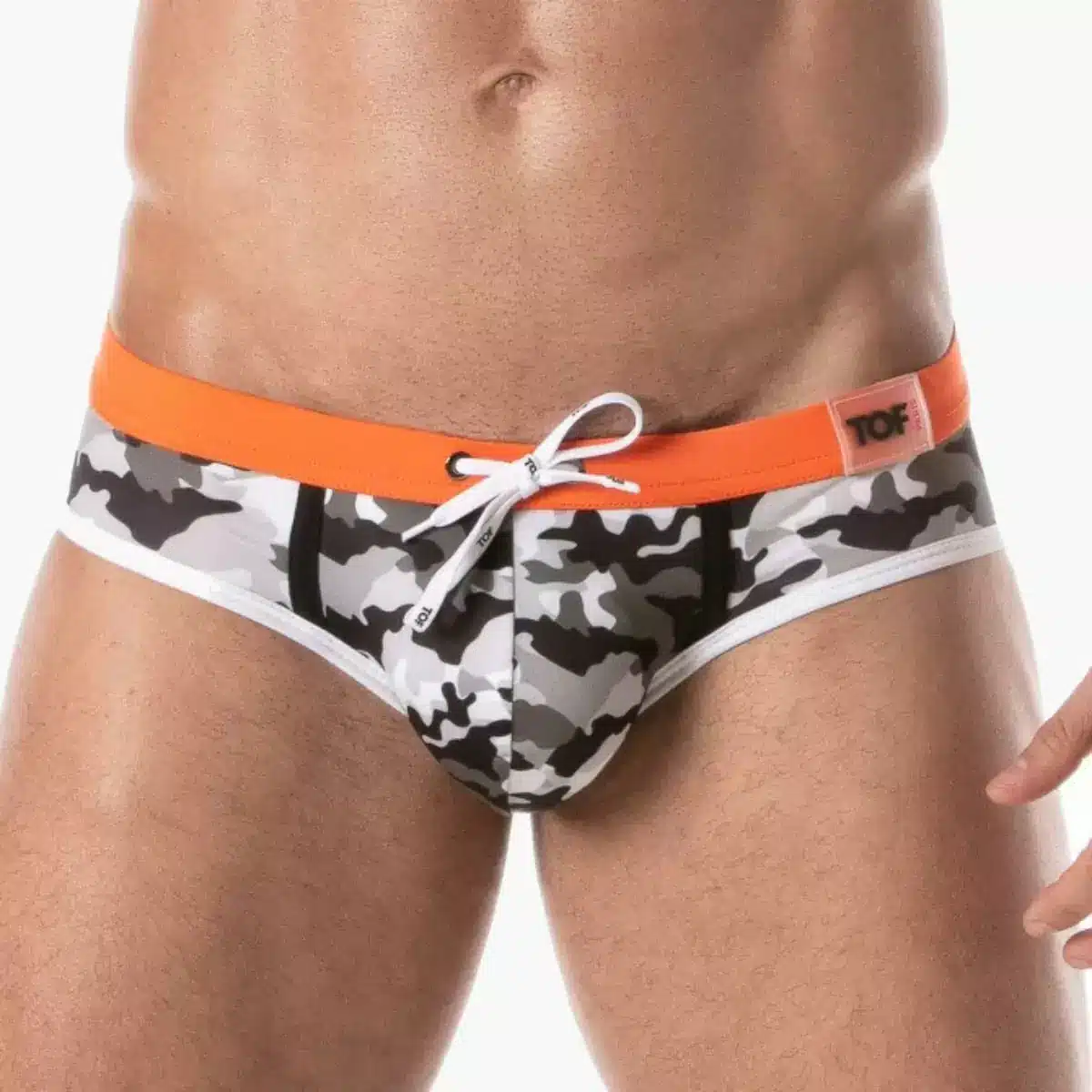 Iconic Swim Briefs – Camo Grey Iconic Swim Briefs – Camo Grey