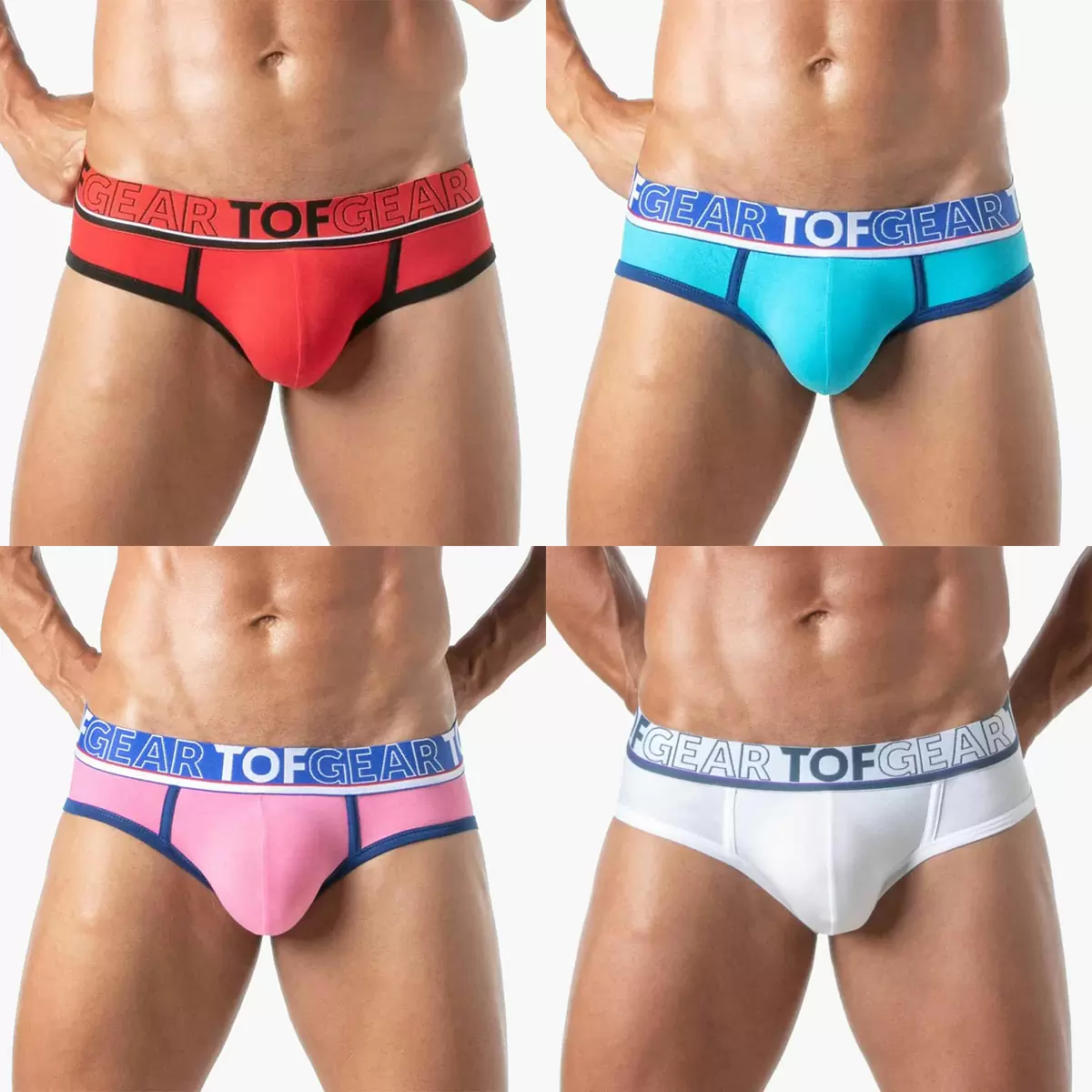 Champion Brief White Pink Red Turquoise Champion Brief White Pink Red Turquoise