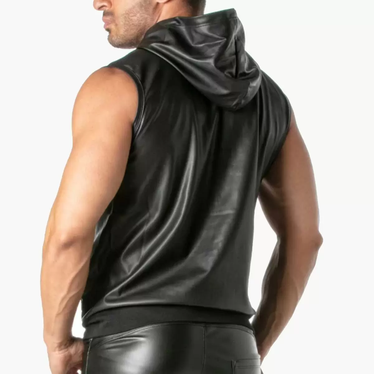 Kinky Zipped Pocket Sleeveless Hoodie Kinky Zipped Pocket Sleeveless Hoodie