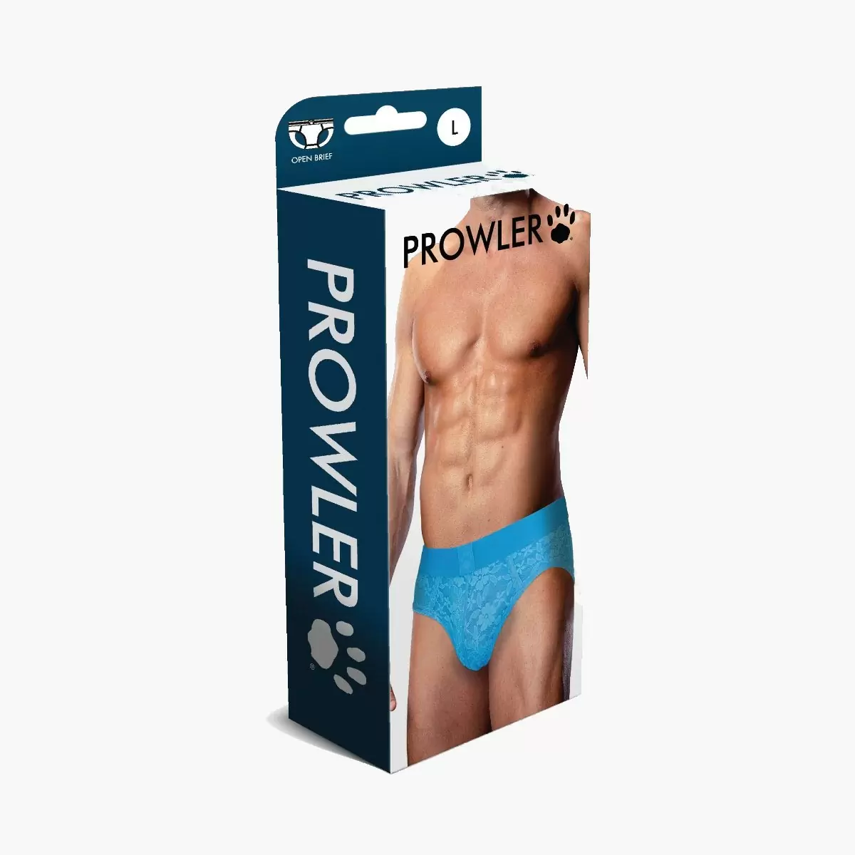 Neon Blue Lace Open Back Brief Neon Blue Lace Open Back Brief