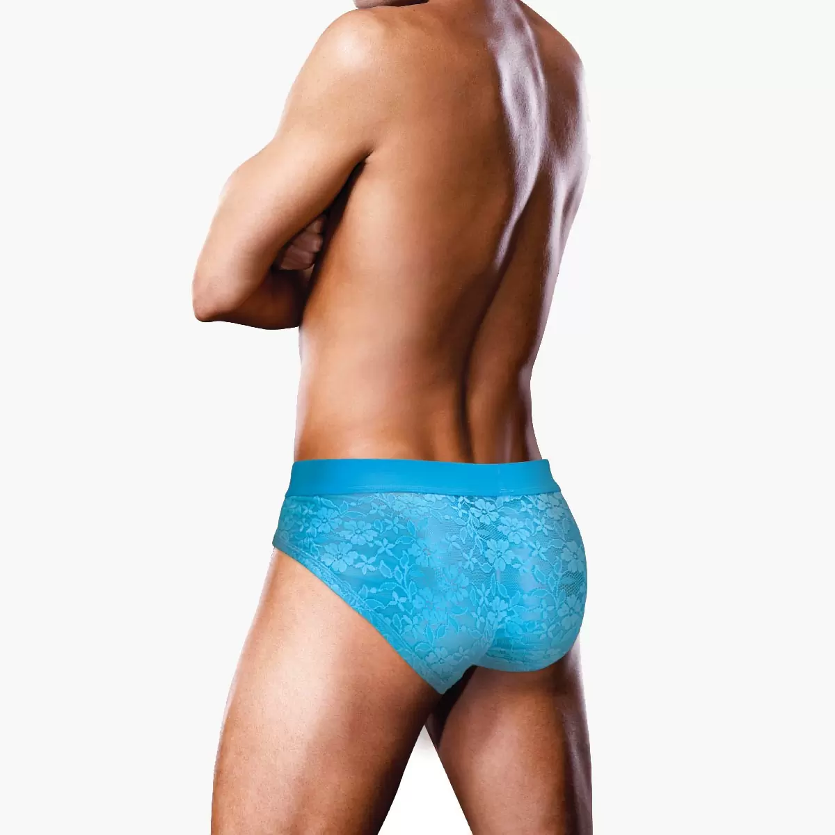 Neon Blue Lace Brief