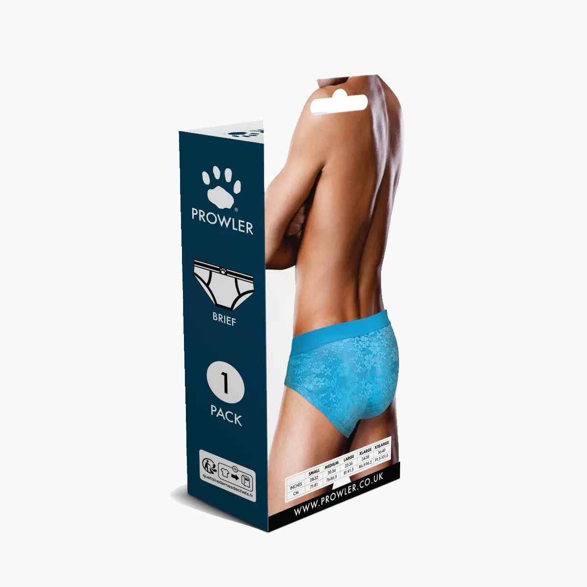 Neon Blue Lace Brief Neon Blue Lace Brief