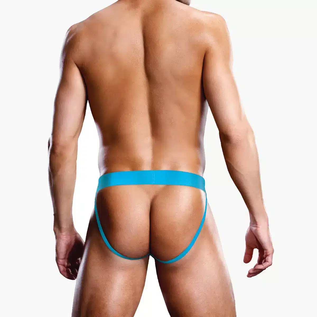 Neon Blue Lace Jock Strap