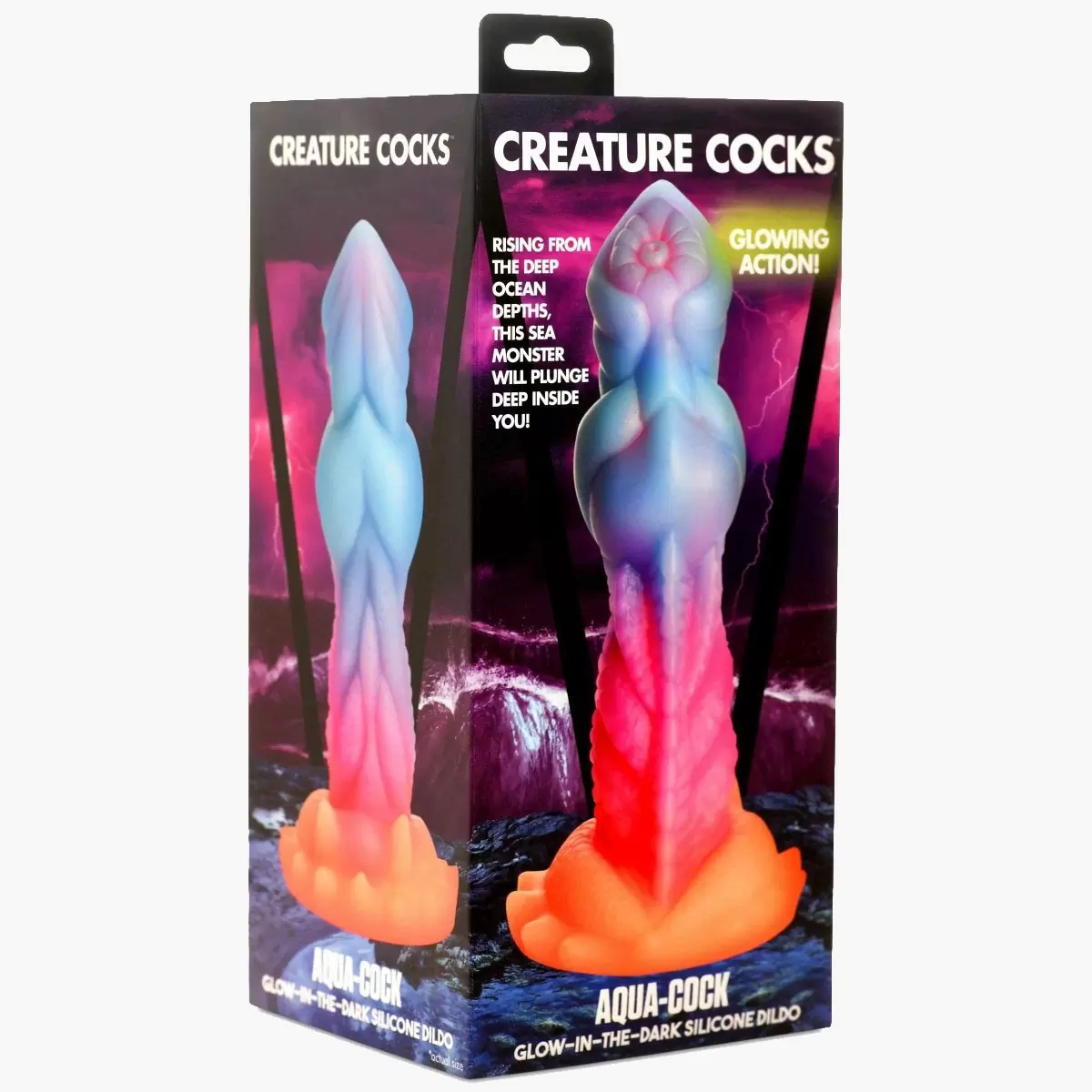 Aqua Cock Glow In The Dark Silicone Dildo Aqua Cock Glow In The Dark Silicone Dildo