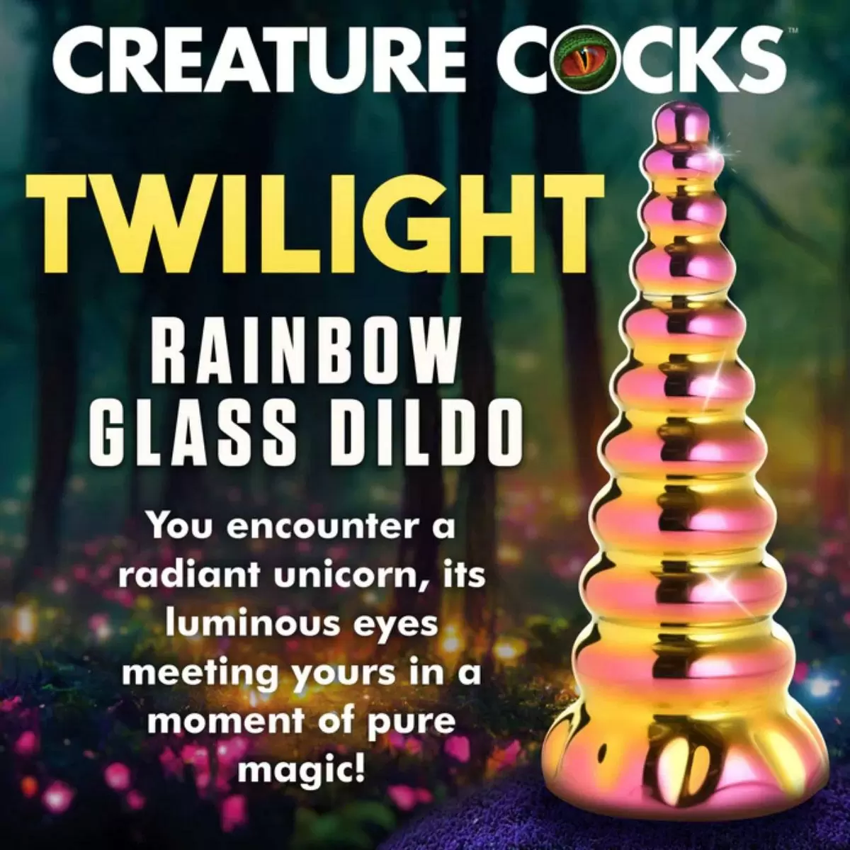 Twilight Rainbow Glass Dildo Twilight Rainbow Glass Dildo