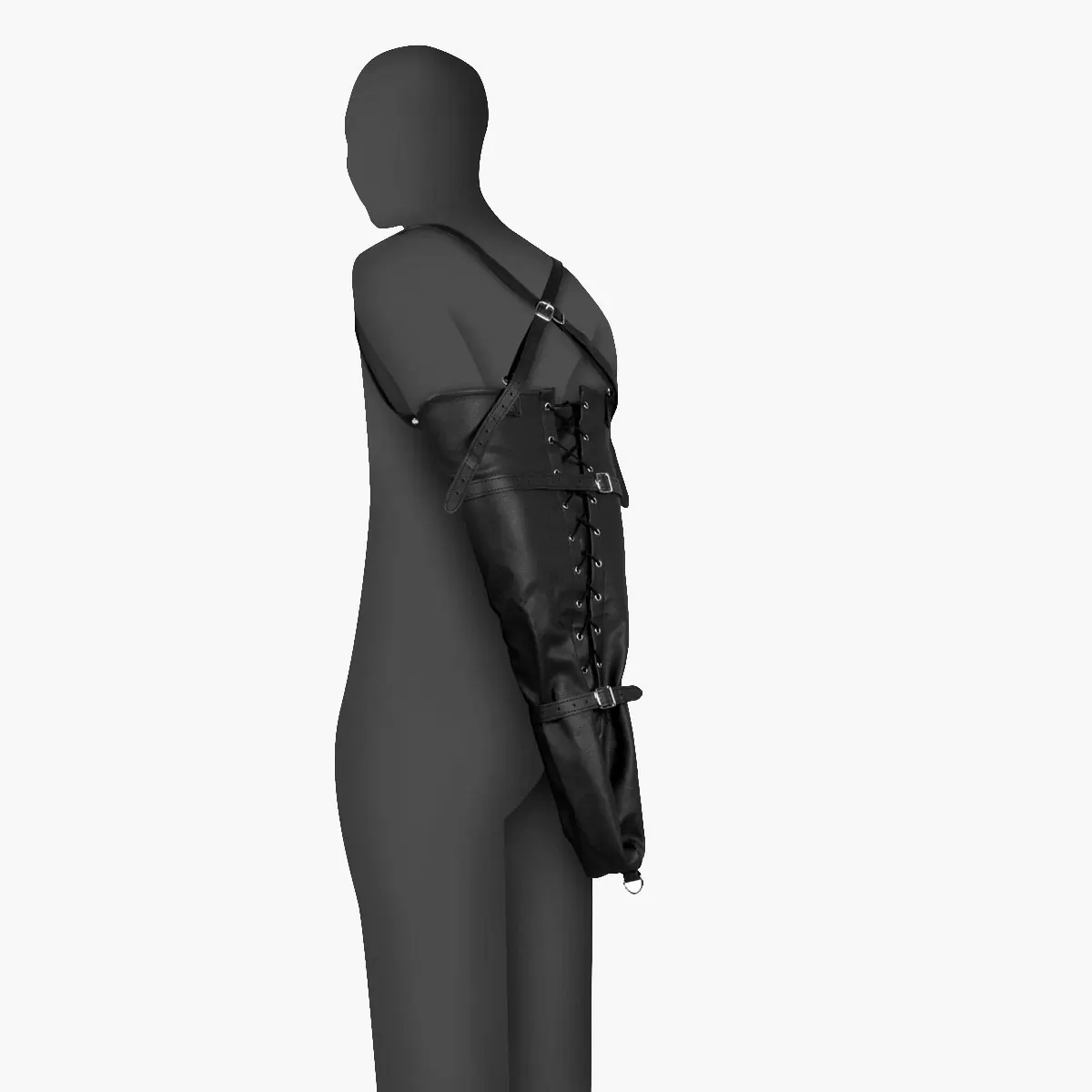 Laceup Full Sleeve Arm Restraint Black