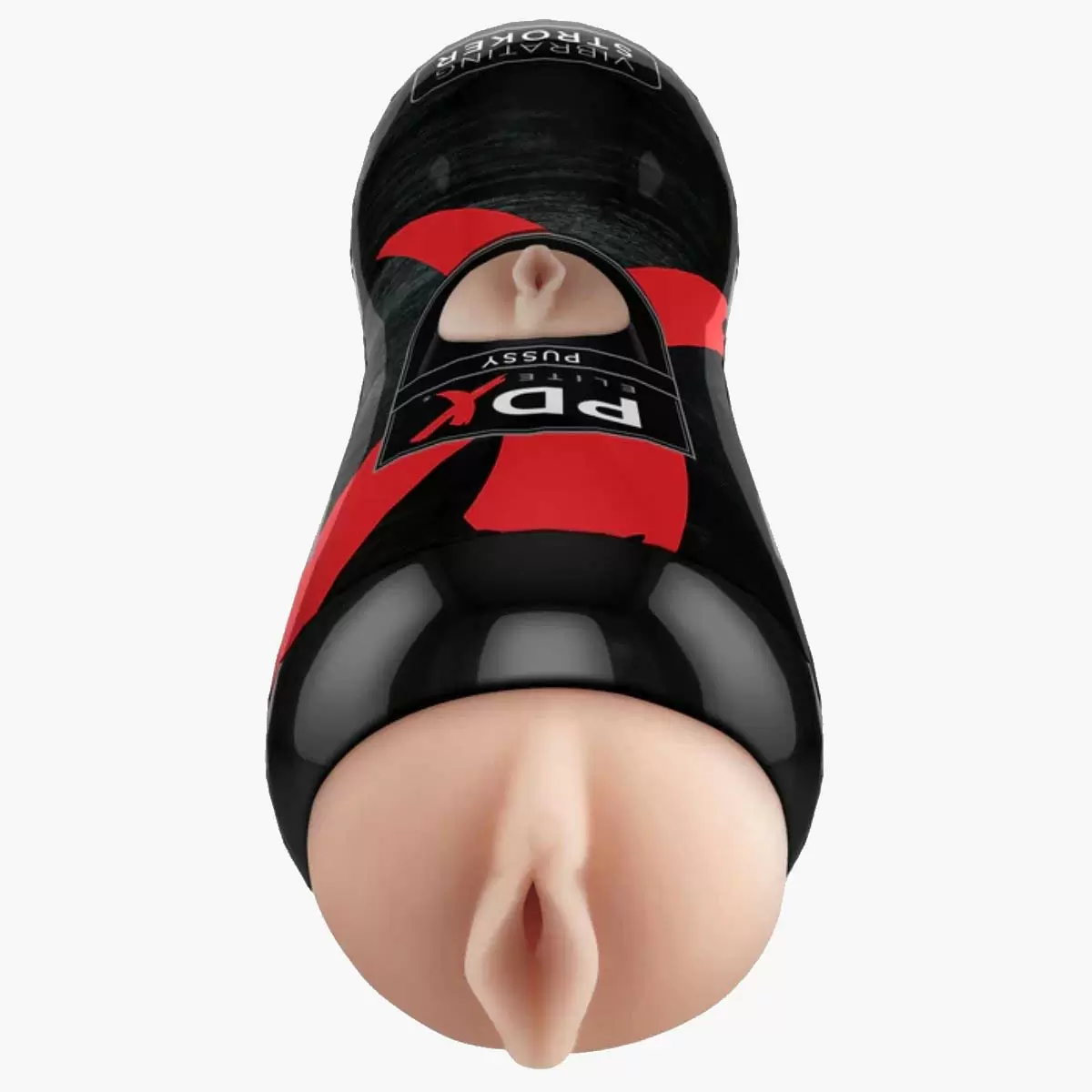 Elite Vibrating Pussy Stroker – Light/Black