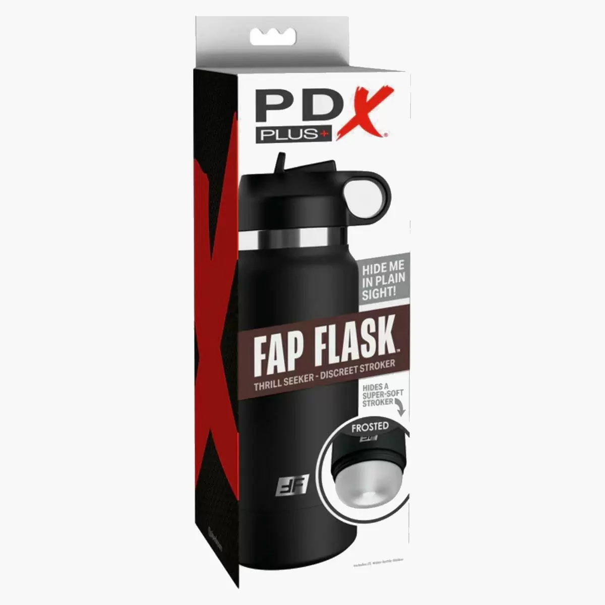 Plus Fap Flask Thrill Seeker Discreet Stroker – Black Bottle – Frosted Plus Fap Flask Thrill Seeker Discreet Stroker – Black Bottle – Frosted
